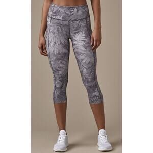 Lululemon Fast Free Crop Kindred Spirit Alpine White Multi Legging •6•EXC w6aggs